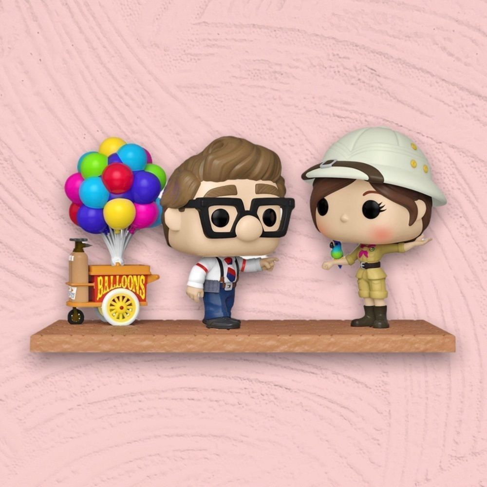 𝅺FUNKO  Pop! Moment Disney Pixar Up Carl & Ellie with Balloon Cart Vinyl - Picture 3 of 3